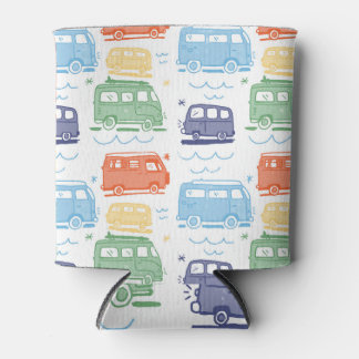 Hippie Van: Farbenfrohe 70er Pattern Dosenkühler