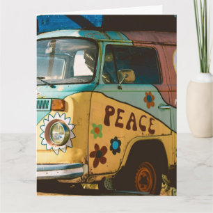 HIPPIE-VAN-GEBURTSTAGSKARTE DANKESKARTE