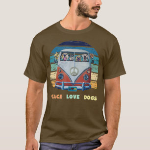 Hippie Van Peace Liebe Dogs Hippie Van T-Shirt
