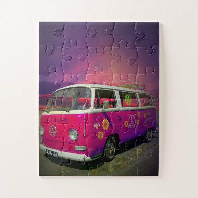 HIPPIE VAN PUZZLE LEICHT GROSSE PEICE JIGSAW PUZZL (Vertikal)