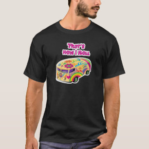 Hippie van Rettro wie ich rollen T-Shirt