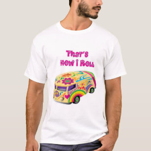 Hippie van Rettro wie ich rollen T-Shirt
