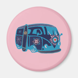 Hippie Van Standard, 5,7 cm Round Magnet