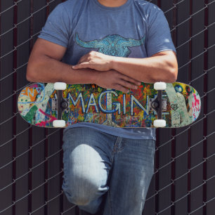 Hippie-Wandkunst Skateboard