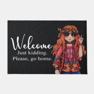 Hippie Welcome Doormat, Hippie Doormat Fußmatte