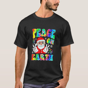 Hippie Weltfrieden Boho Weihnachtsmann P T-Shirt