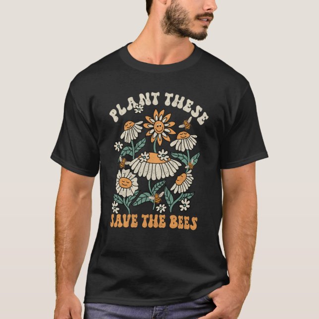 Hippie Wildflower Planet Save Environment Earth Da T-Shirt (Vorderseite)