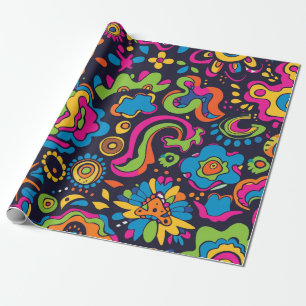 Hippie Wrapping Paper Geschenkpapier