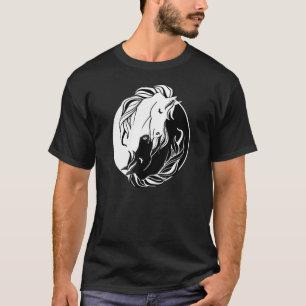 Hippie Yin Yang Pferdeliebhaber-Geschenk Tai Idee T-Shirt