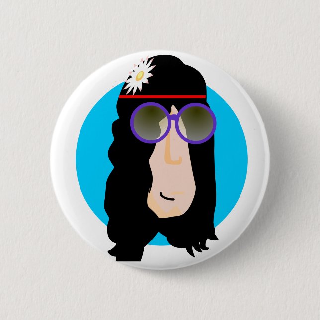 hippieface Button (Vorderseite)