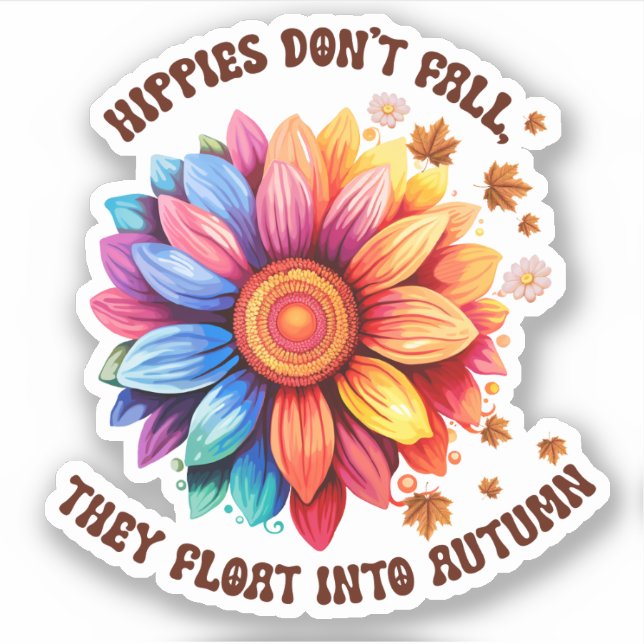 Hippie's Don't Fall Vinyl Sticker (Vorderseite)