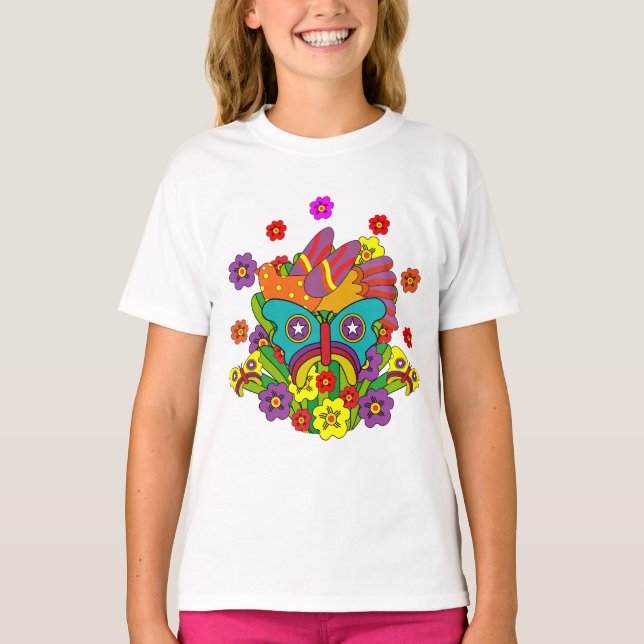 Hippies - Hippy-Blume-Power - Niedliche Hippies -  T-Shirt (Vorderseite)