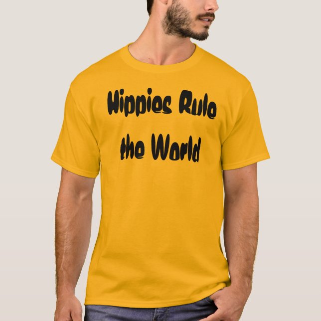 Hippies ordnet die Welt an T-Shirt (Vorderseite)