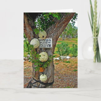 Hippies verwenden Grußkarte Karte