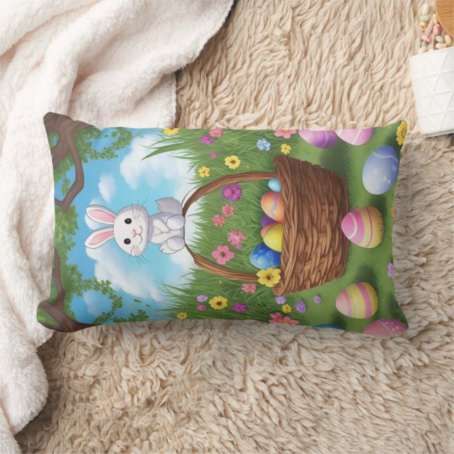 Hippity Hop Bunny Throw Kissen (Decke)