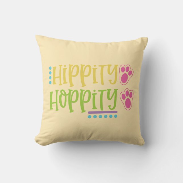 Hippity Hoppity Oster Throw Kissen (Vorderseite)