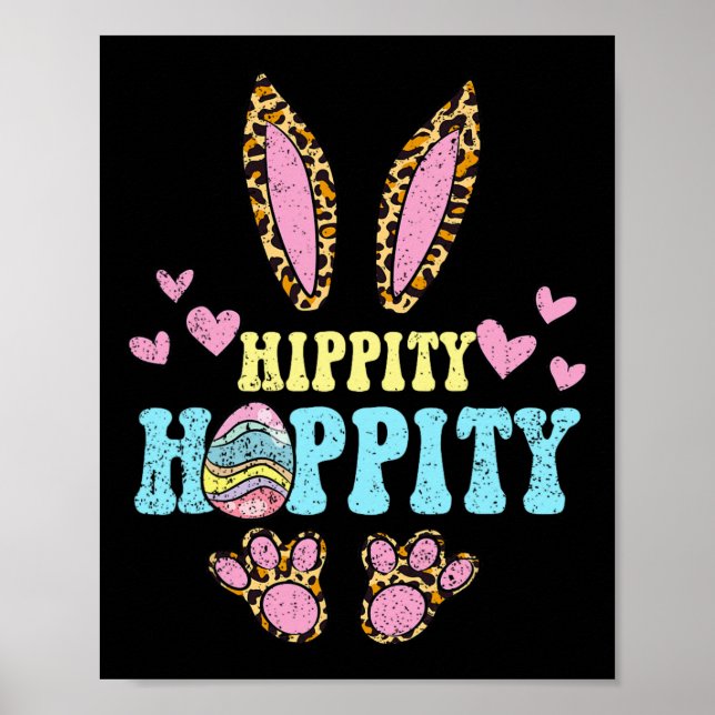 Hippity Hoppity Osterfest Bunny Egg Jagd Rabbit Sp Poster (Vorne)