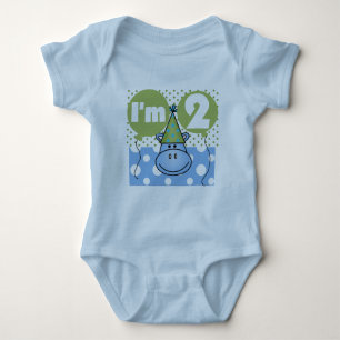 Hippo 2. Geburtstag - Hemden und Geschenke Baby Strampler