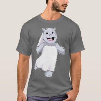 Hippo als Brücke mit Veil T-Shirt