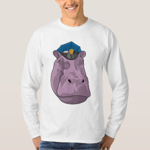 Hippo als Polizeibeamte T-Shirt