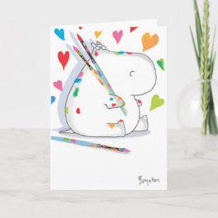 HIPPO ARTIST Valentines von Boynton Feiertagskarte