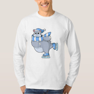 Hippo at Ice Skaten mit Ice-Skaten T-Shirt