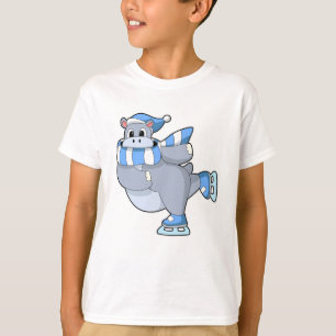Hippo at Ice Skaten mit Ice-Skaten T-Shirt