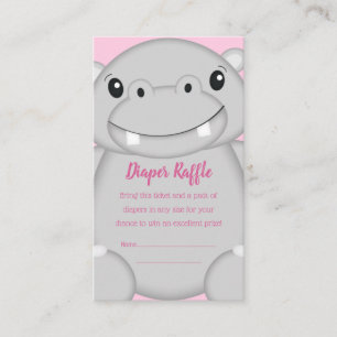 Hippo Baby Dusche Rosa Begleitkarte