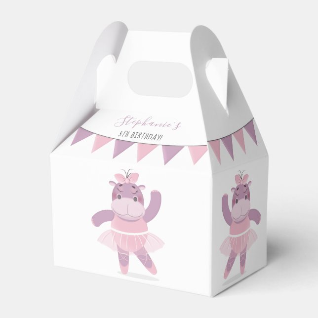 Hippo Ballerina Geschenkschachtel (Rückseite)