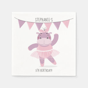 Hippo Ballerina Napkins Serviette