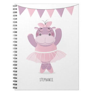 Hippo Ballerina Notizblock