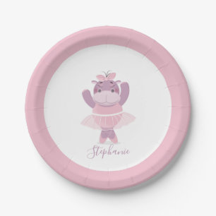 Hippo Ballerina Pappteller