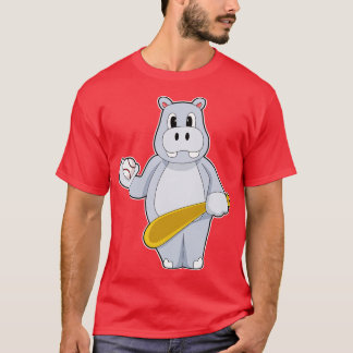 Hippo Baseball Baseball T-Shirt