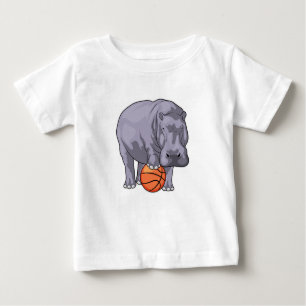 Hippo Basketball-Spieler Basketball Baby T-shirt