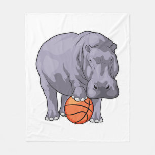 Hippo Basketball-Spieler Basketball Fleecedecke