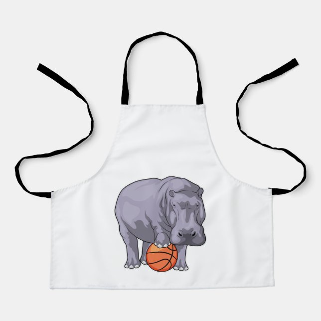 Hippo Basketball-Spieler Basketball Schürze (Vorderseite)