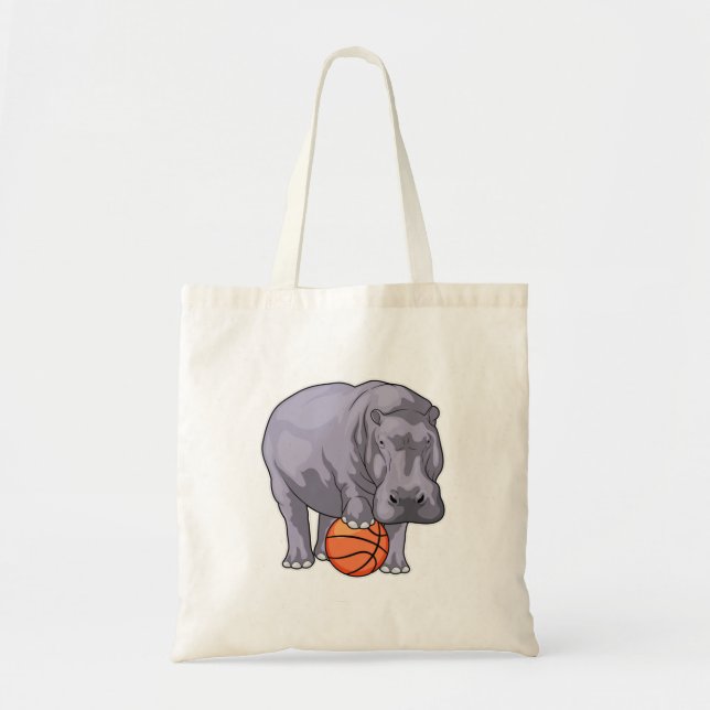 Hippo Basketball-Spieler Basketball Tragetasche (Vorne)