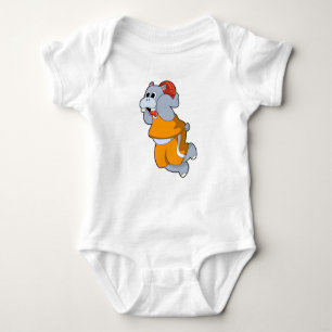 Hippo bei Basketball Sports Baby Strampler