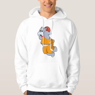 Hippo bei Basketball Sports Hoodie