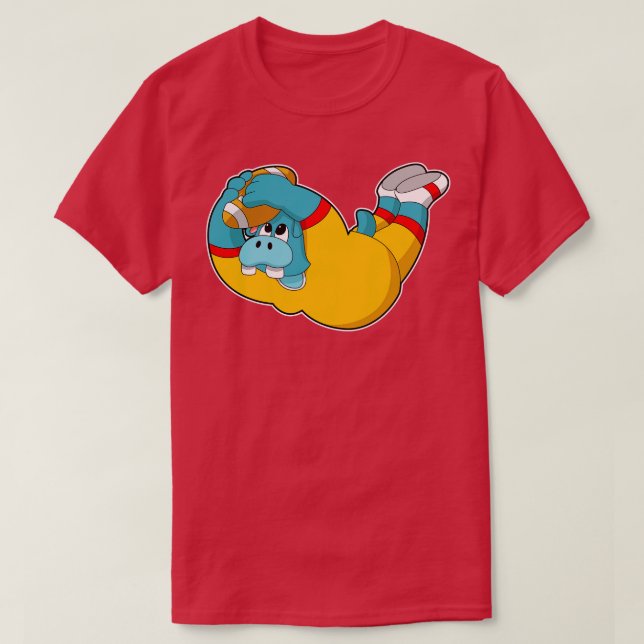 Hippo bei Sport 3 T-Shirt (Design vorne)