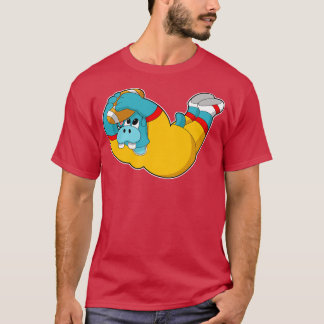 Hippo bei Sport 3 T-Shirt