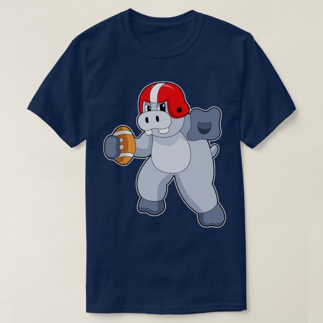 Hippo bei Sport 4 T-Shirt (Design vorne)