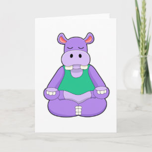Hippo bei Yoga im Sitzen Karte