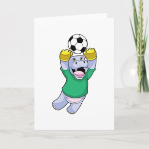Hippo beim Fußballsport Karte