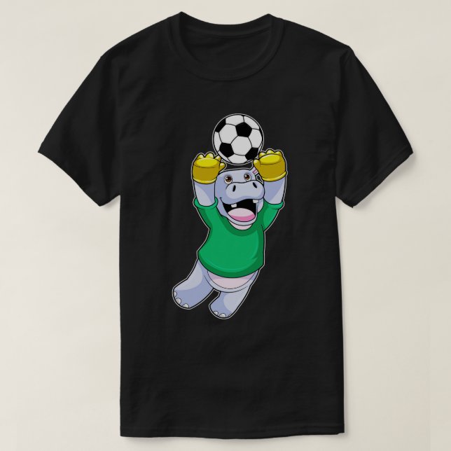 Hippo beim Sport T-Shirt (Design vorne)
