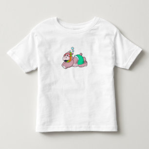 Hippo beim Tauchen mit Schnorchel Kleinkind T-shirt