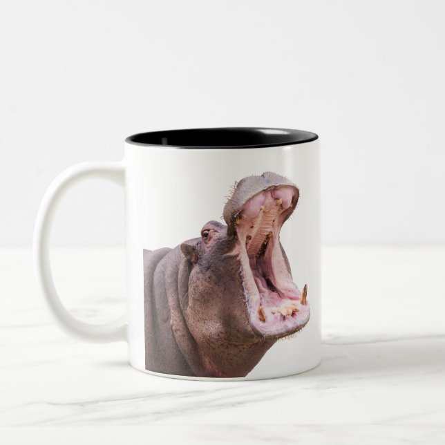Hippo Big Mouth Zweifarbige Tasse (Links)