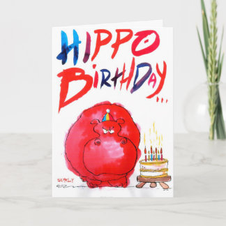 HIPPO BIRTHDAY KARTE