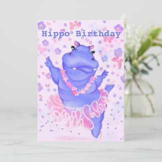 Hippo Birthday - Prima Ballerina Hippo + Ihr Name