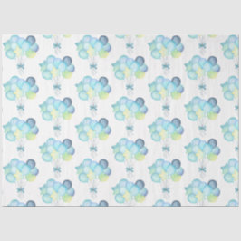 Hippo Birthday Weichblau Seidenpapier